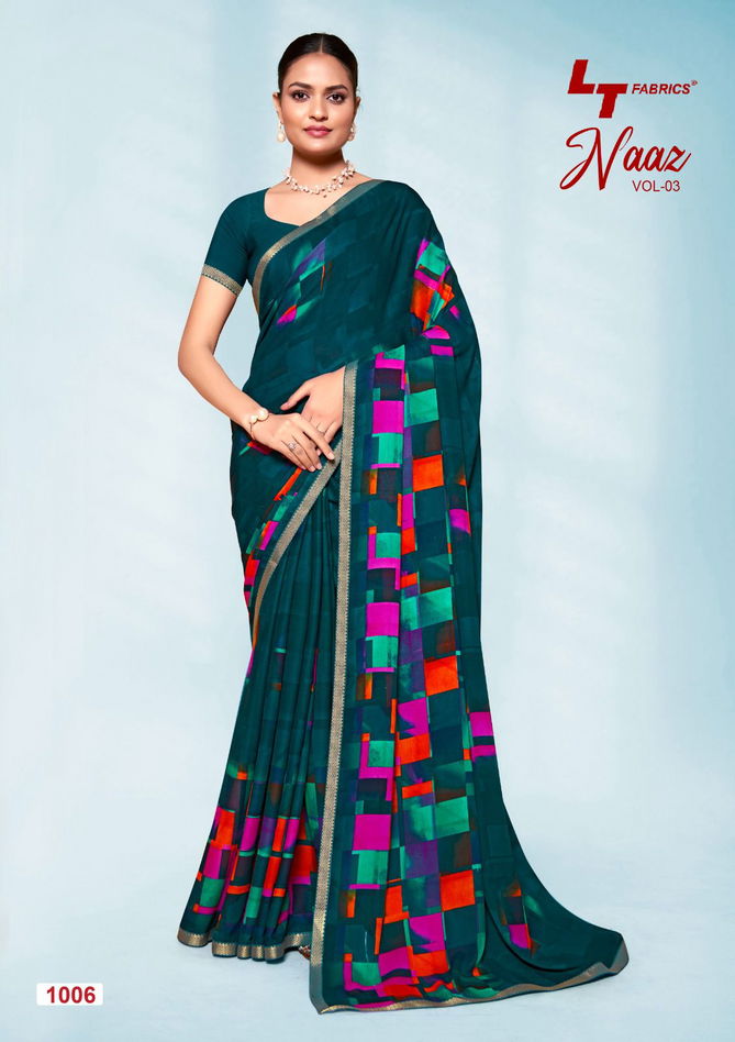 Naaz 03 By Lt Daily Wear Micro Printed Sarees Wholesale Price In Surat